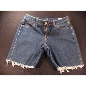 Wrangler Vintage CUTOFF JEAN SHORTS Cut Off 7/8 Hot Pants Q Baby Blue Denim